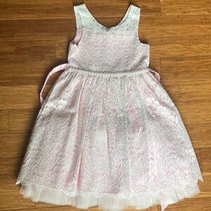 Pink and White Lace Dress